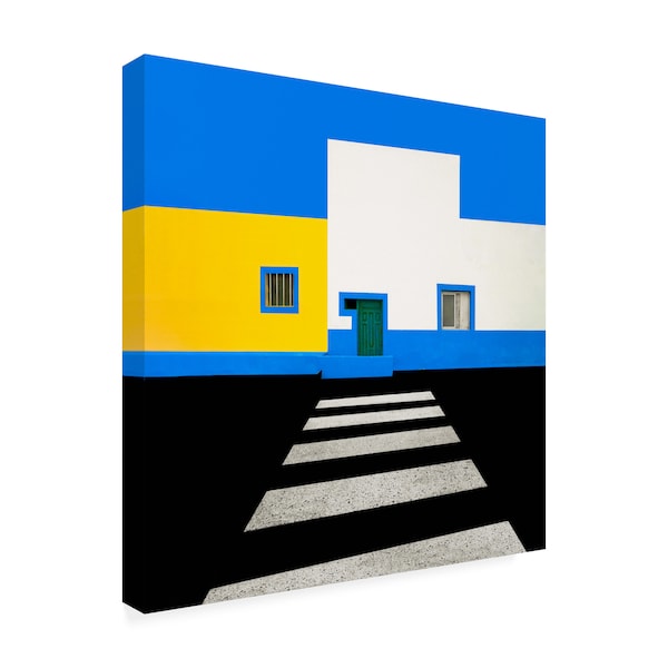 Inge Schuster 'Pedestrian Crossing' Canvas Art,35x35